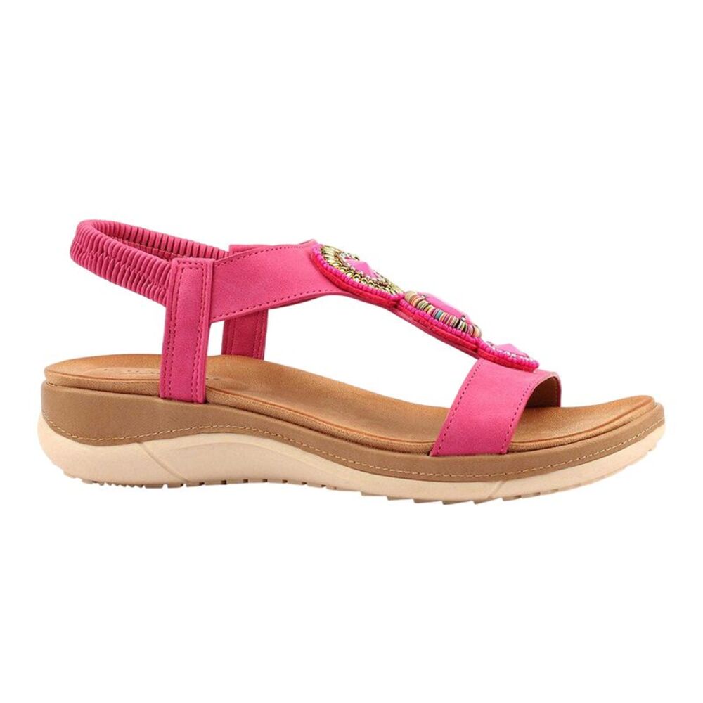 Lunar Womens/Ladies Kay Sandals / Fuchsia